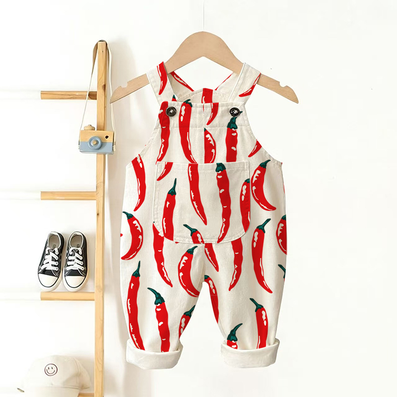Baby Toddler Pepper White Overalls  - White - 3-5T - image 1