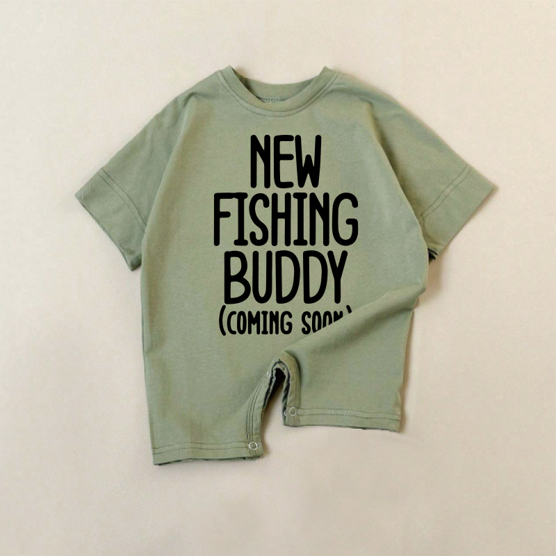 NEW FISHING BUDDY (COMING SOON) Baby Green Romper - Green - 18-24M - image 1