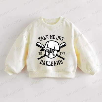 TAKE ME OUT TO THE BALLGAME Baby Toddler Sweatshirt - Cream - 3-5T - image 1