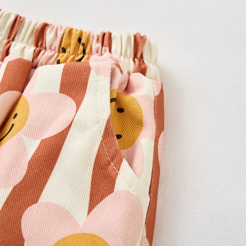 Baby Flower Stripe Apricot Pants - image 5