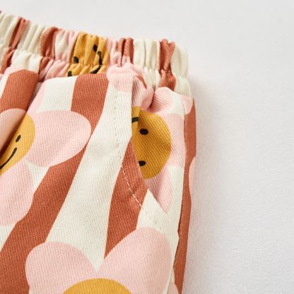 Baby Flower Stripe Apricot Pants - image 5