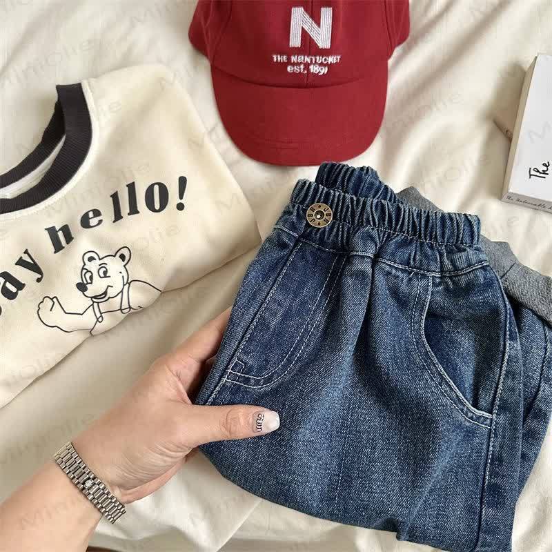 Kid Boy Loose Harem Jeans Pants - image 7