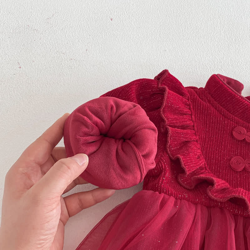 Baby Knot Button Fleece Lined Mesh Bodysuit - image 11