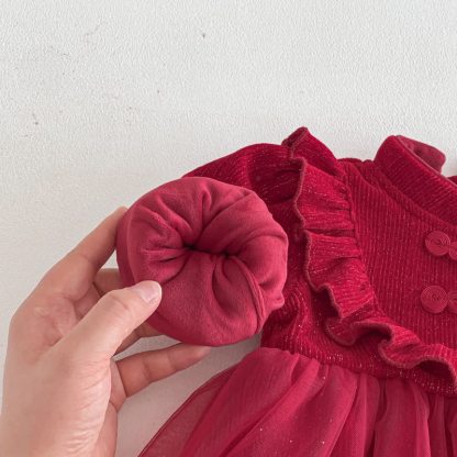 Baby Knot Button Fleece Lined Mesh Bodysuit - image 11