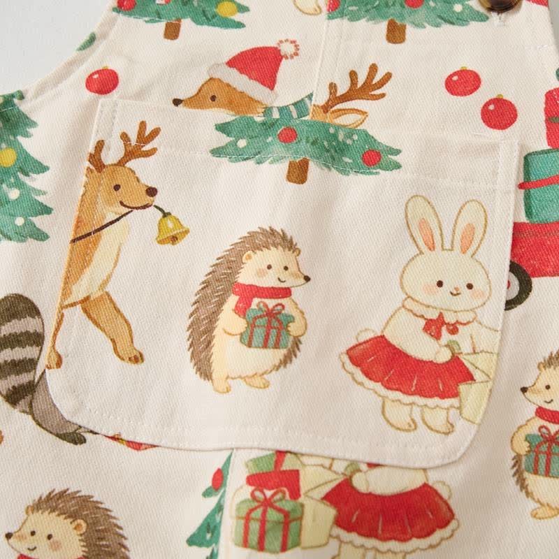Baby Toddler Christmas Print Pocket Overalls - image 4