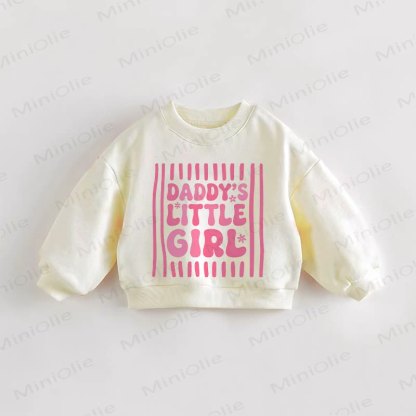 DADDY'S LITTLE GIRL Baby Toddler Slogan Cream Sweatshirt - Cream - 3-5T - image 1