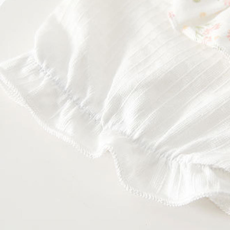 Baby Girl Cherry&Floral Peter Pan Collar Romper - image 4