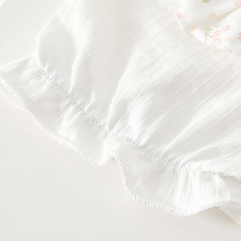 Baby Girl Cherry&Floral Peter Pan Collar Romper - image 4