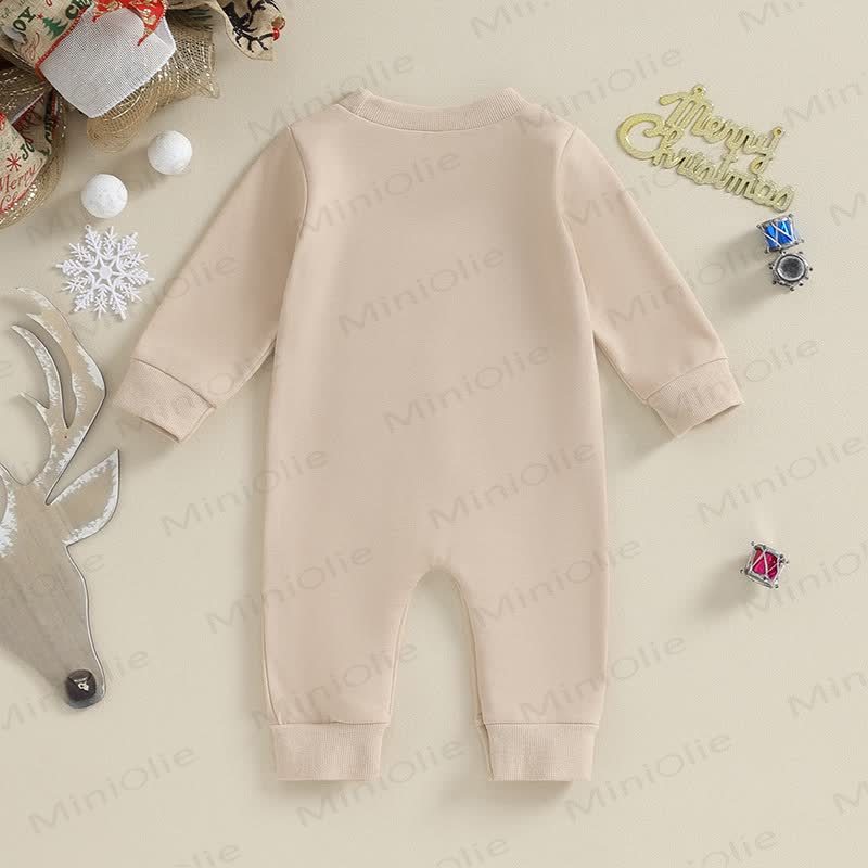 SANTA BABY MERRY MINI Baby Slogan Romper - image 4