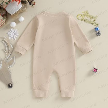 SANTA BABY MERRY MINI Baby Slogan Romper - image 4