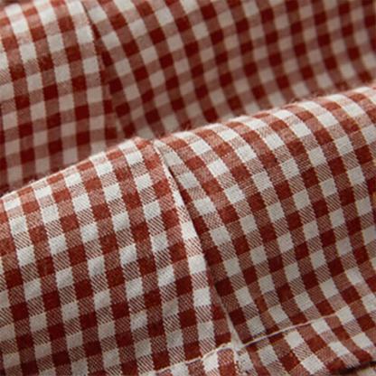 Baby Girl Gingham Ruffle Collar Tee and Short 2-piece Set with Hat - image 8