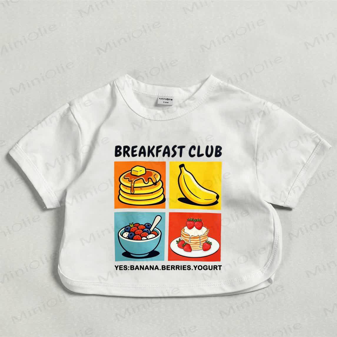 BREAKFAST CLUB YES BANANA BERRIES YOGURT Baby White T-shirt - White - 18-24M - image 1