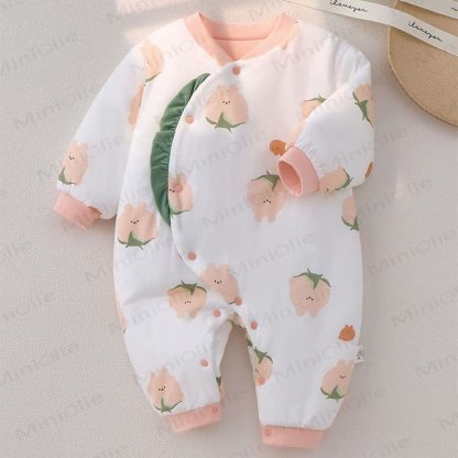 Baby Bunny Quilted Romper - Pink - 9-12M - image 3