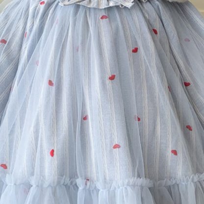 Toddler Girl Heart Embroidered Tulle Dress - image 5