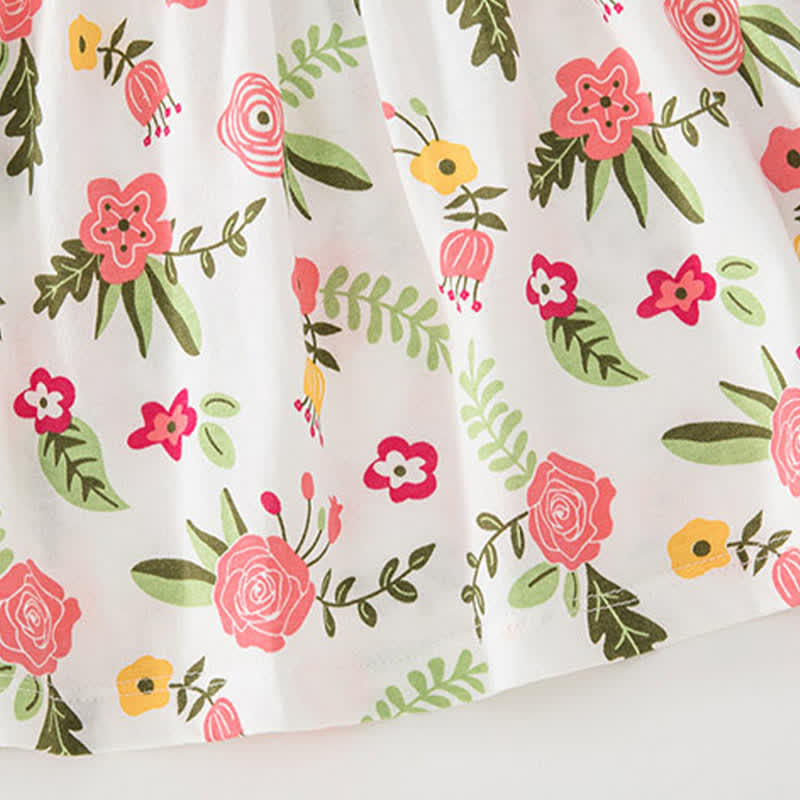 Baby Girl Floral Print Cotton Dress - image 8