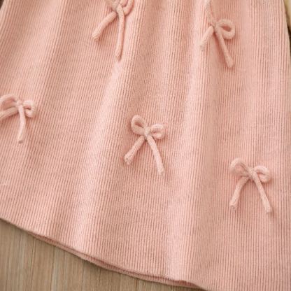 Toddler Girl Bows Knitted Dress - image 8