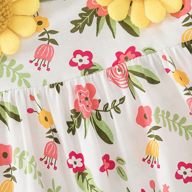 Baby Girl Floral Print Cotton Dress - image 7