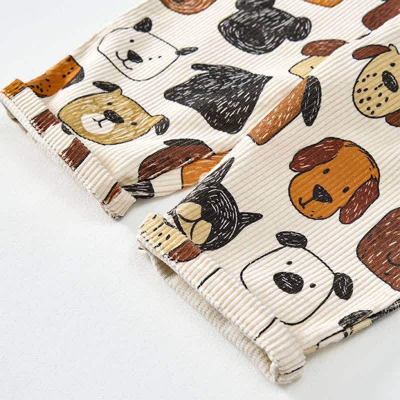Baby Toddler Cartoon Dog Print Beige Overalls - image 6