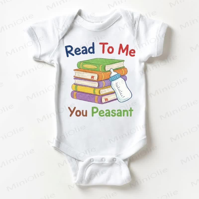 READ TO ME YOU PEASANT Baby Books White Bodysuit - White - 18-24M - image 1