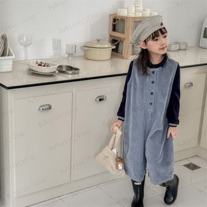 Baby Toddler Cord Solid Color Overalls - image 4