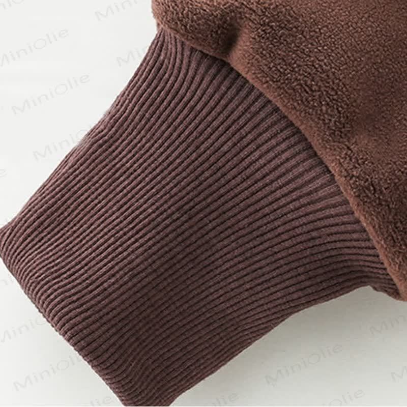 Toddler Kid Solid Color Fleece Lined 2-piece Set - image 5