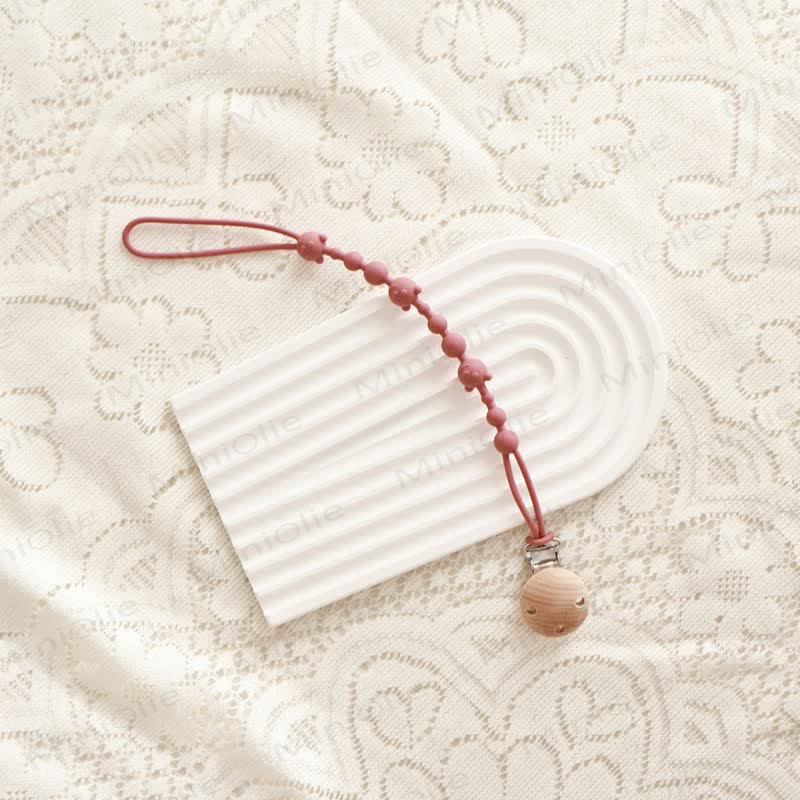 Baby Silicone Bear Pacifier Clip - Pink - 0-24M - image 7