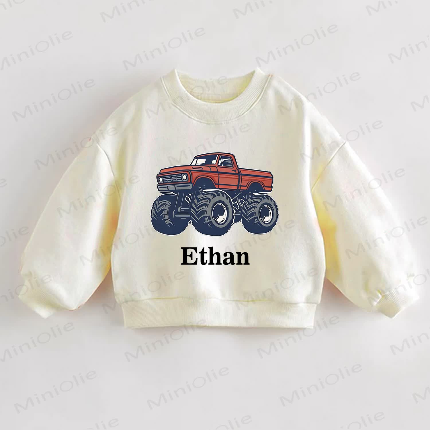 Personalized Retro Off-Road Vehicle Name Customization Baby Sweatshirt - image 1