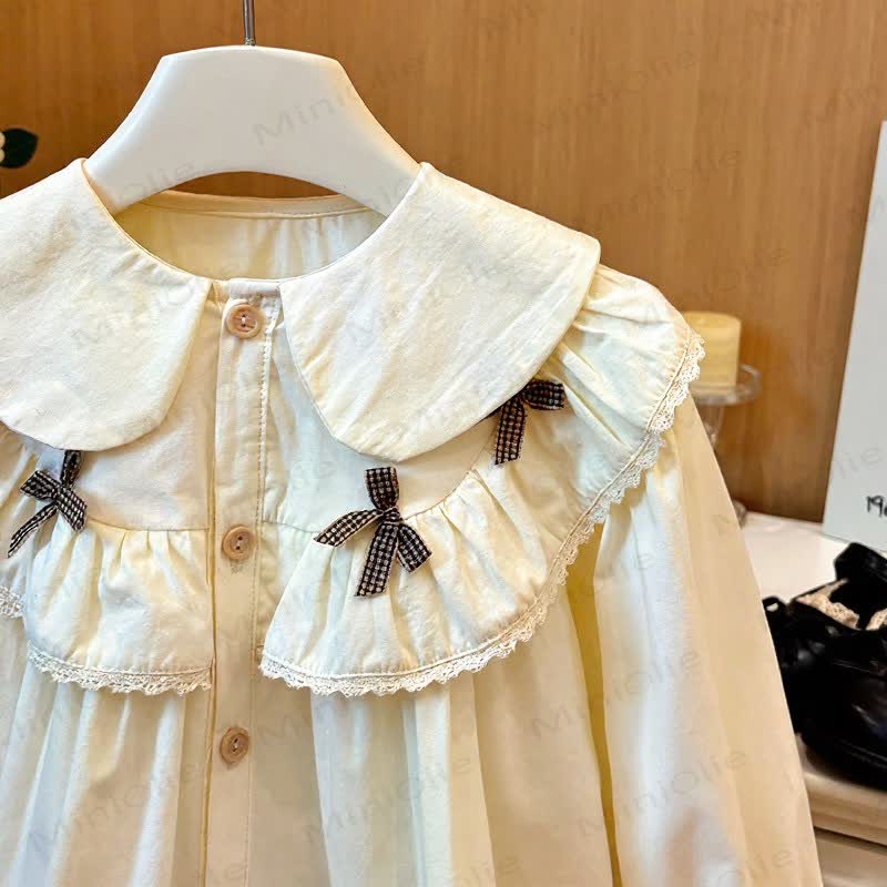Toddler Kid Girl Peter Pan Collar Shirt - image 3