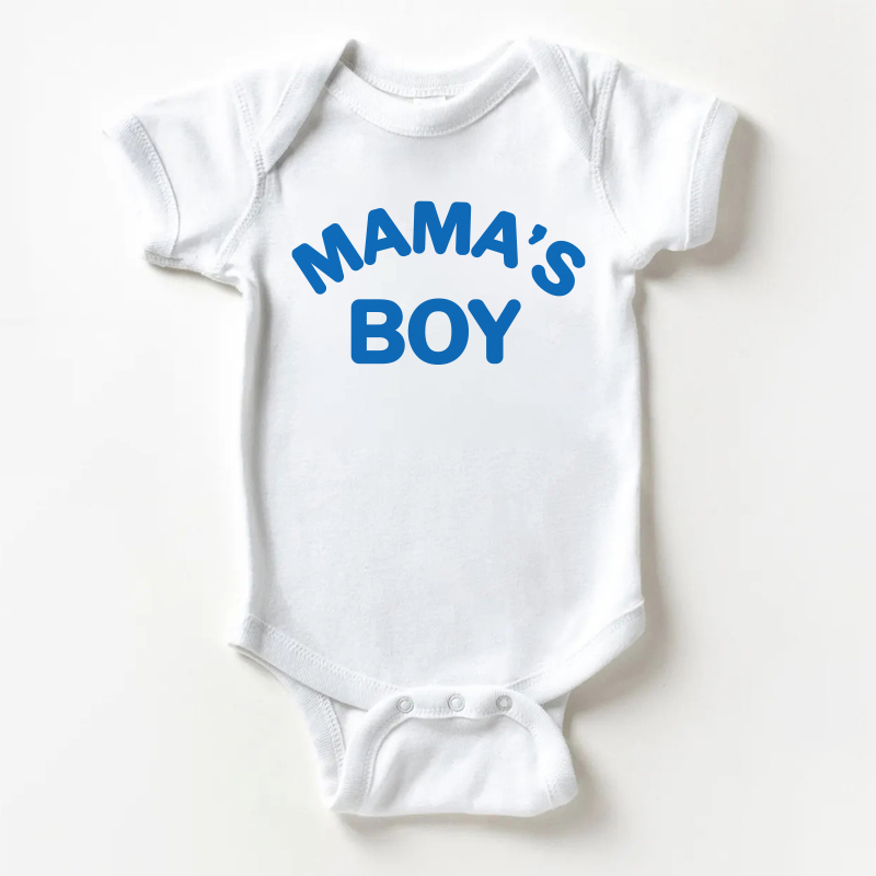 MAMA'S BOY Baby Slogan White Bodysuit - White - 18-24M - image 1