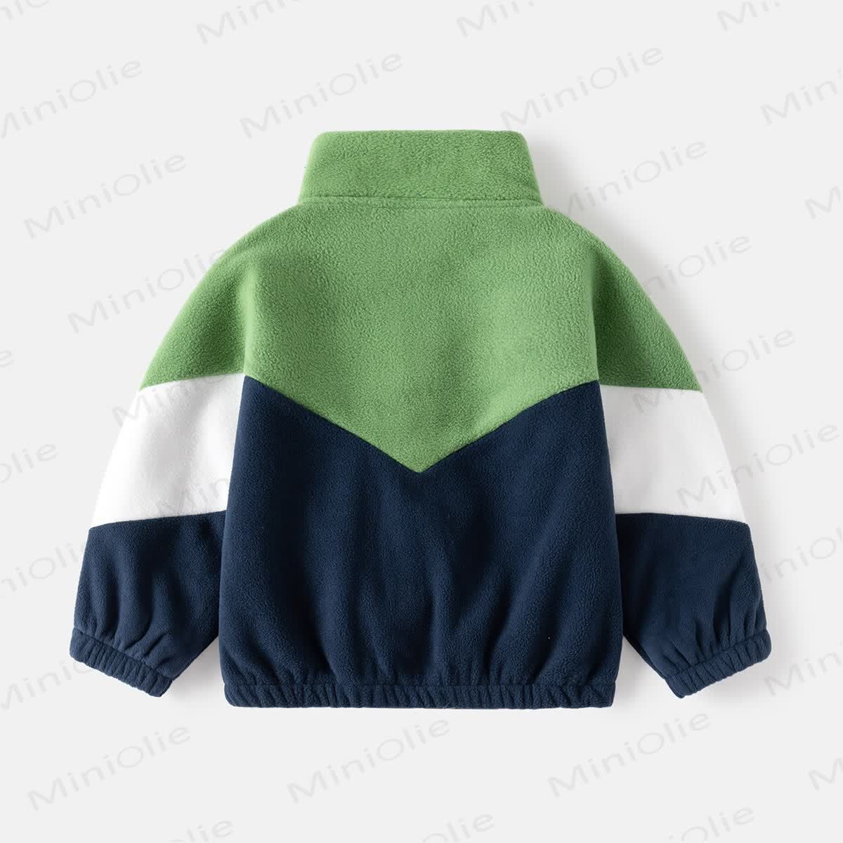 Toddler Color Block Fleece Zipper Coat - image 4