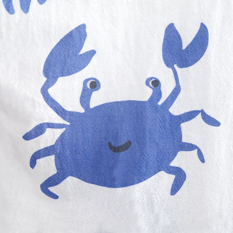 Baby Toddler Crab White Shirt and Shorts 2-piece Set - image 7