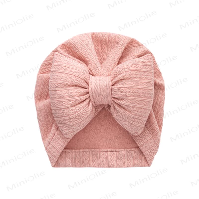 Baby Newborn Bow Protector Hat - Pink - image 4