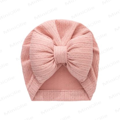Baby Newborn Bow Protector Hat - Pink - image 4