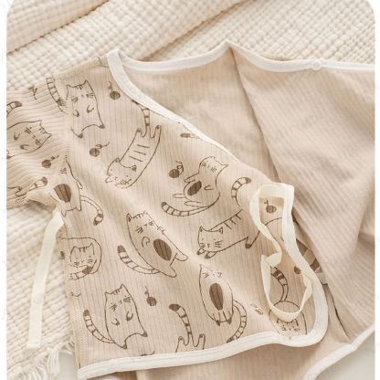 Baby Newborn Cat Ribbed Kimono Bodysuit - image 3