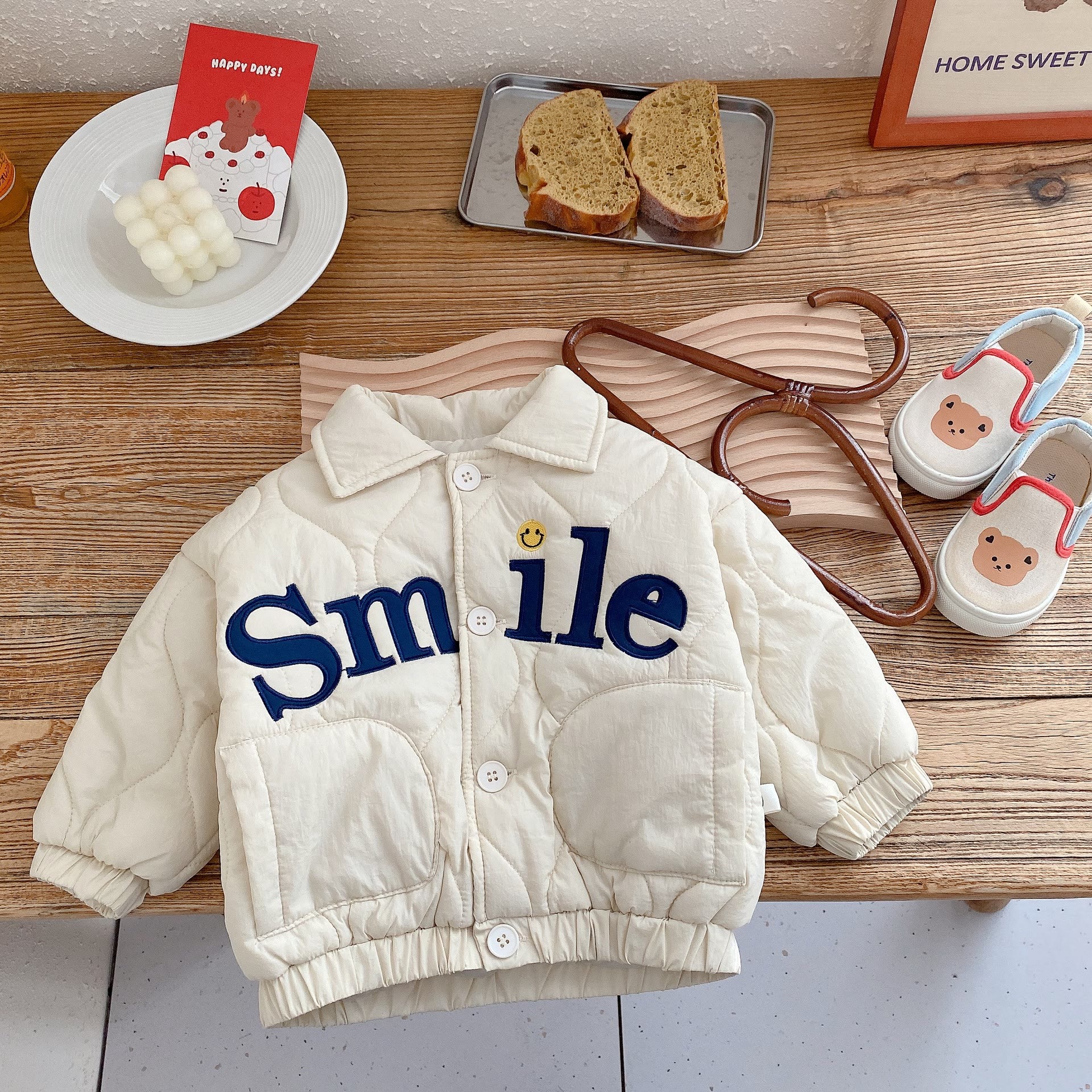 SMILE Baby Toddler Polo Quilted Coat