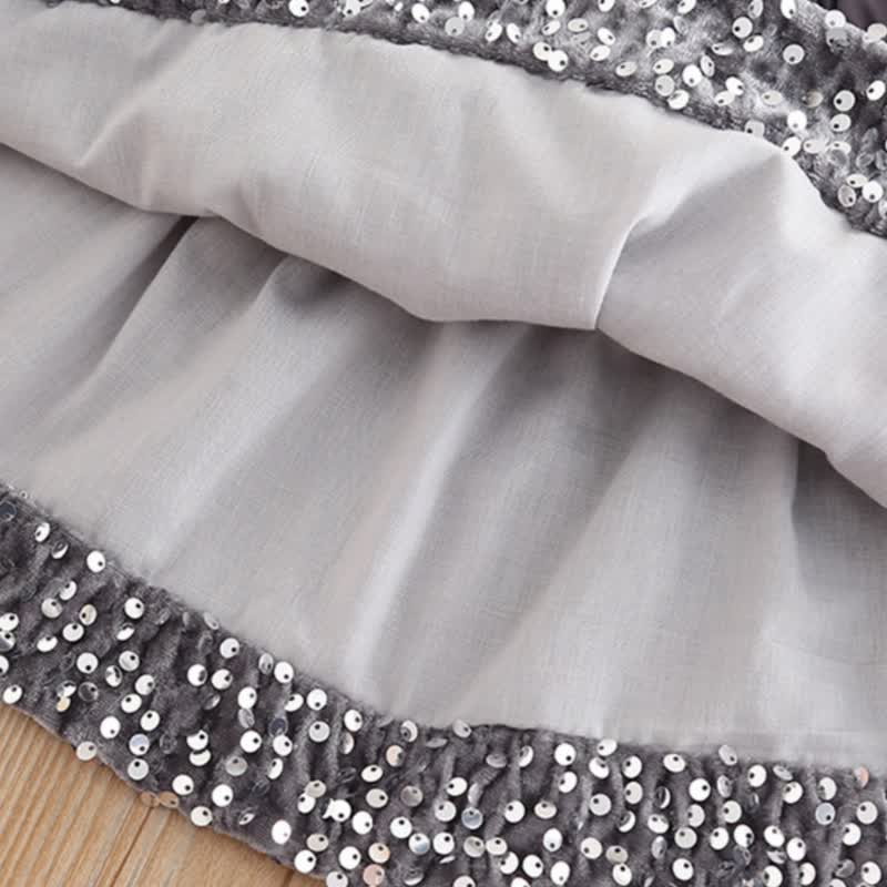 Toddler Girl Bow Sequin Cardigan and Skirt 2-piece Set - image 10