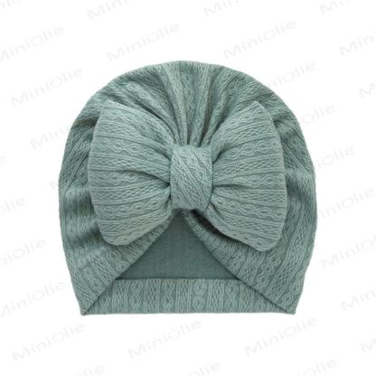 Baby Newborn Bow Protector Hat - Green - image 11