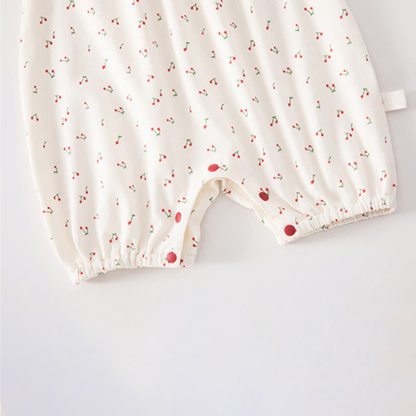 Baby White/Brown Print Straps Romper - image 8