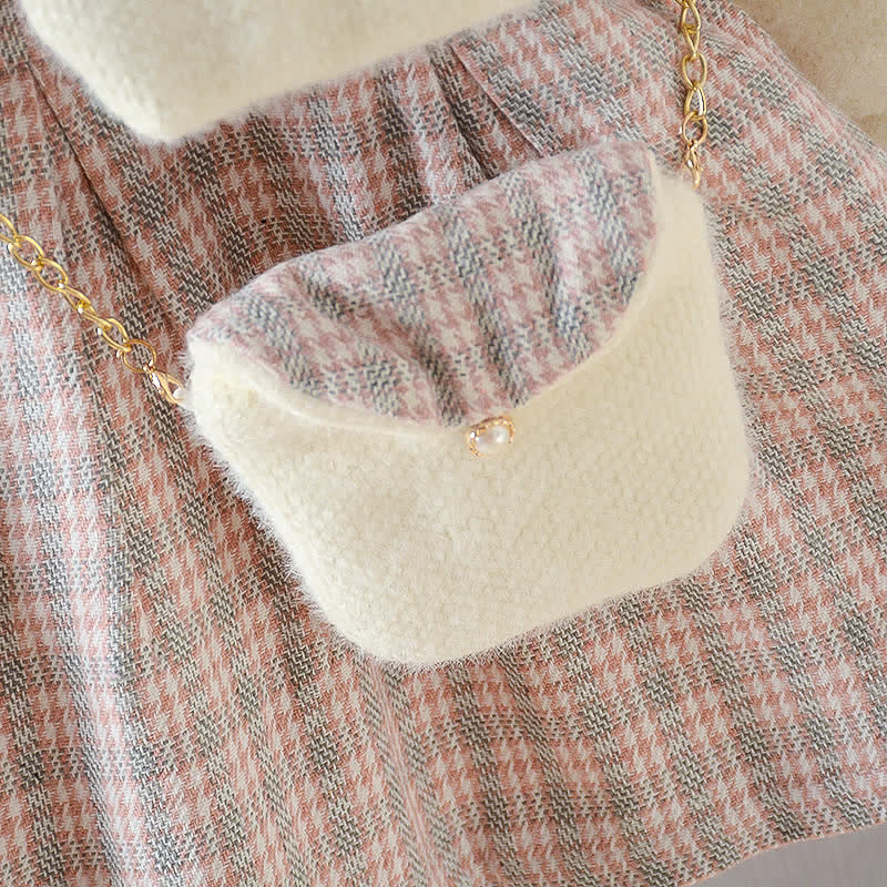 Toddler Plaid Dress and Cardigan with Bag - image 6
