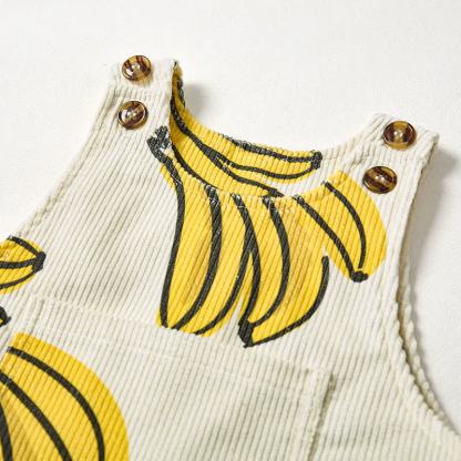 Baby Toddler Banana Corduroy Apricot Overalls - image 4