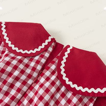 Toddler Apple Red Plaid Sleeveless Dress - image 7