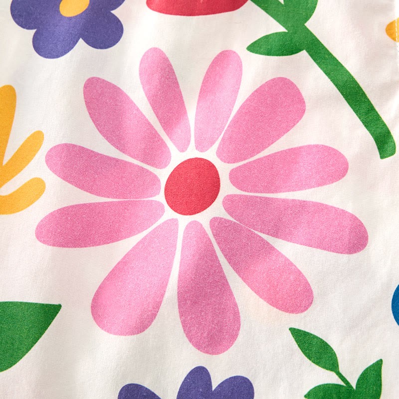 Baby Toddler Colorful Spring Flowers Sleeveless 2-piece Set - image 4