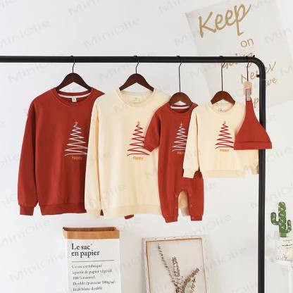 HAPPY Family Matching Christmas Tree Sweatshirt - image 10