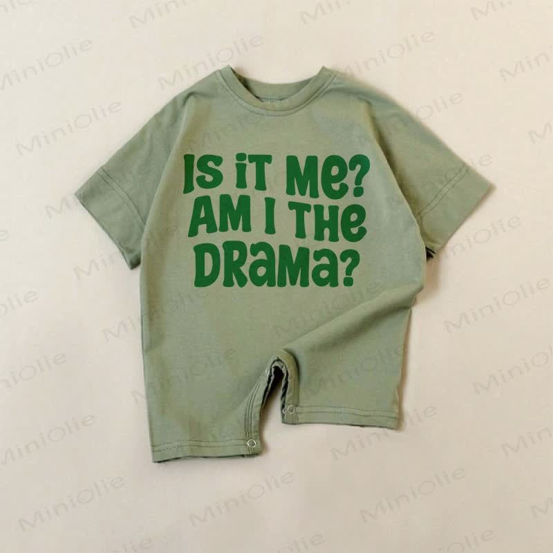 IS IT ME? AM I THE DRAMA? Baby Green Romper - Green - 18-24M - image 1