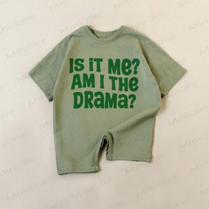 IS IT ME? AM I THE DRAMA? Baby Green Romper - Green - 18-24M - image 1