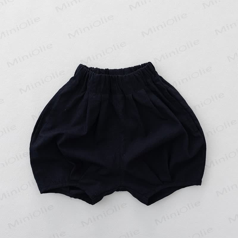 Toddler Cotton Solid Color Shorts - Navy - 6-7T - image 3