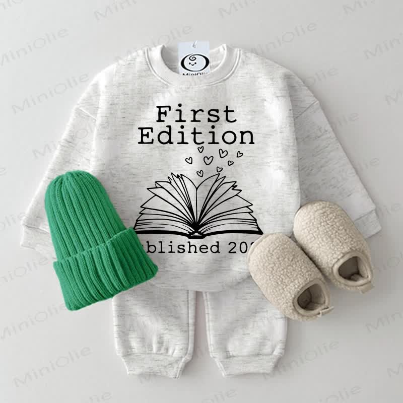 FIRST EDITION PUBLISHED 2026 Baby Sweatshirt 2-piece Set - Light Gray - 2-3T - image 4