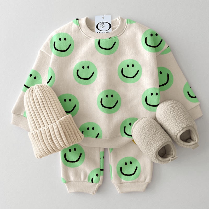 Family Matching Lovely Smile Sweatshirt/Set - Apricot - Baby Set: 2-3T - image 5