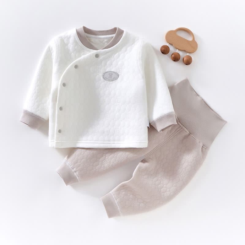 Baby 2-Piece Simple Soft Pajamas Set - Grey - 18-24M - image 11