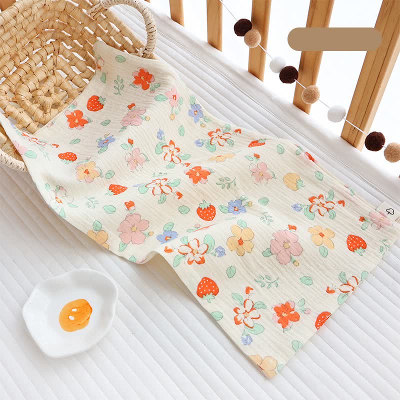 Baby Breathable Feeding Burp Cloth - Strawberry - image 8